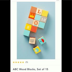 Anthropologie NWT wood blocks